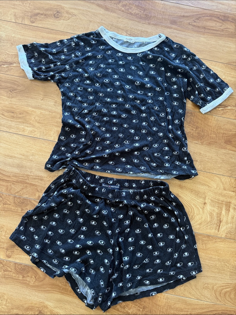 Brandy Melville Eye Print Shorts & Top